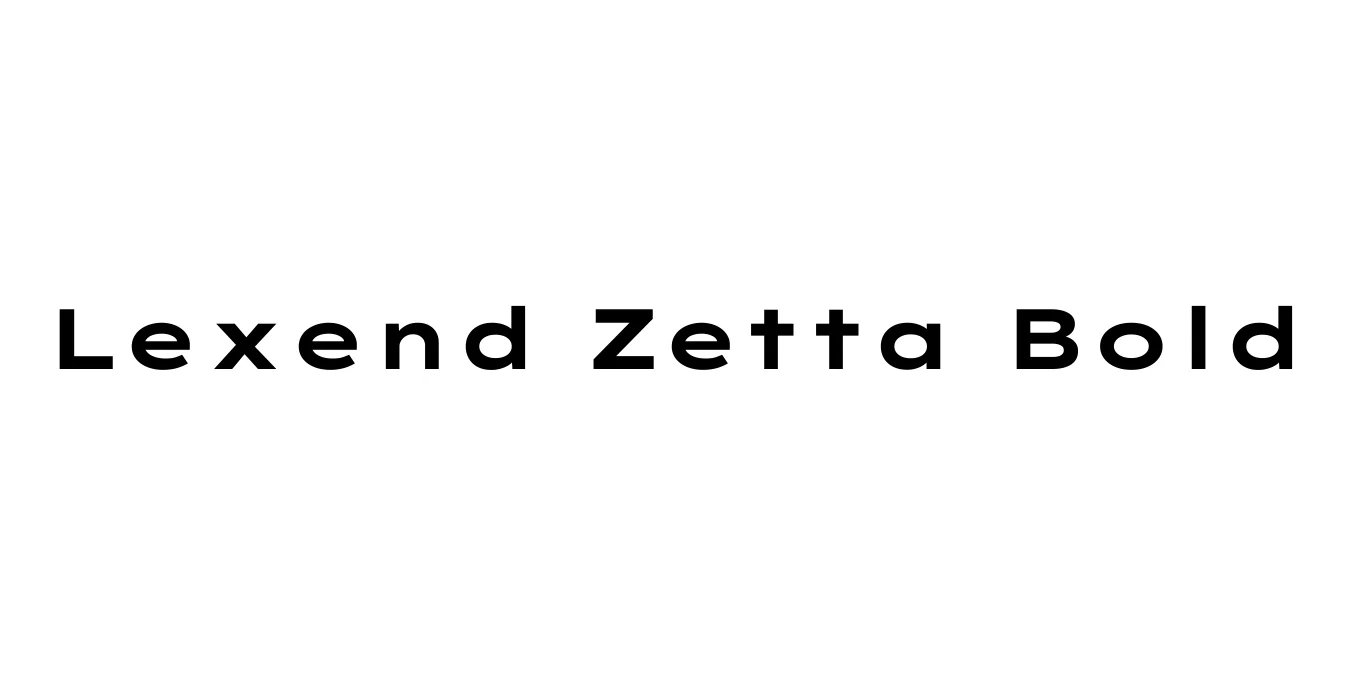 Lexend Zetta Bold Font Preview