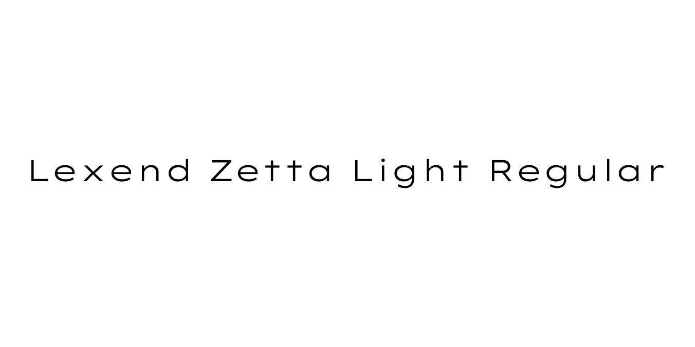 Lexend Zetta Light Regular Font Preview