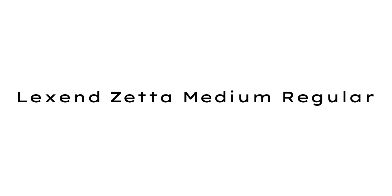 Lexend Zetta Medium Regular Font Preview