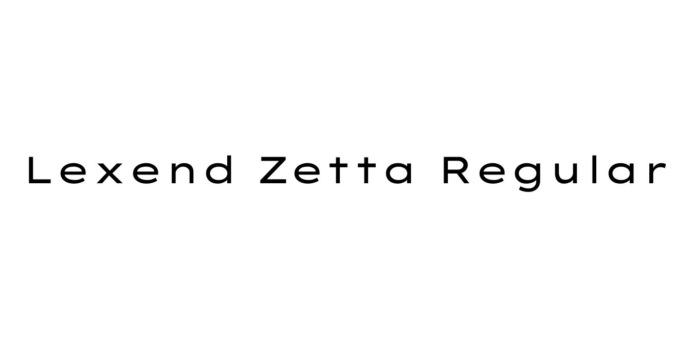 Lexend Zetta Regular Font Preview