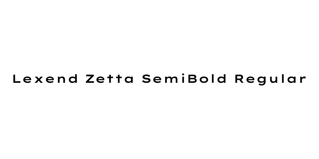 Lexend Zetta SemiBold Regular Font Preview