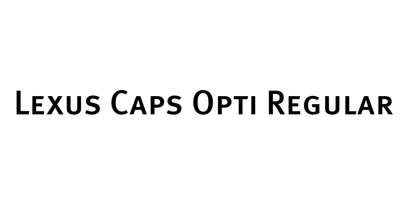 Lexus Caps Opti Regular Font Preview