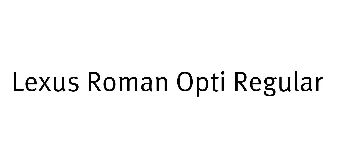 Lexus Roman Opti Regular Font Preview