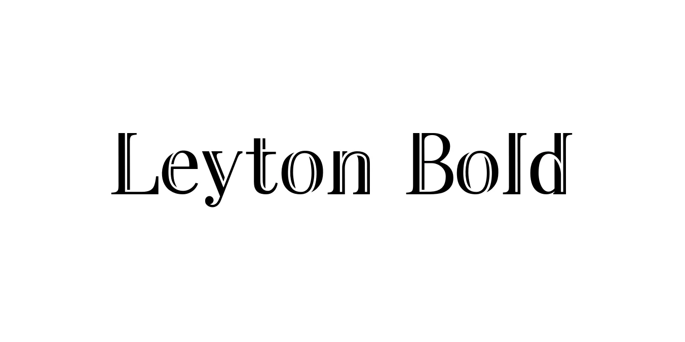 Leyton Bold Font Preview