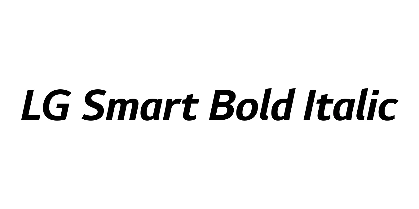 LG Smart Bold Italic Font Preview