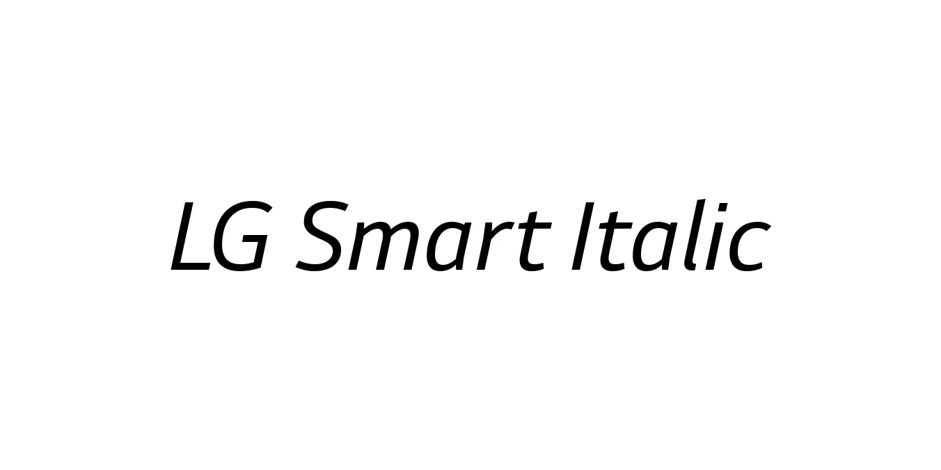 LG Smart Italic Font Preview