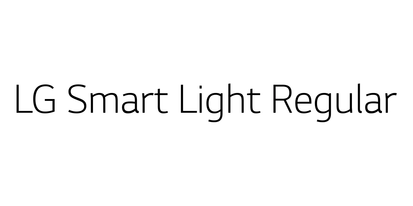 LG Smart Light Regular Font Preview