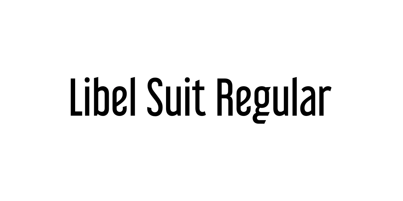 Libel Suit Regular Font Preview