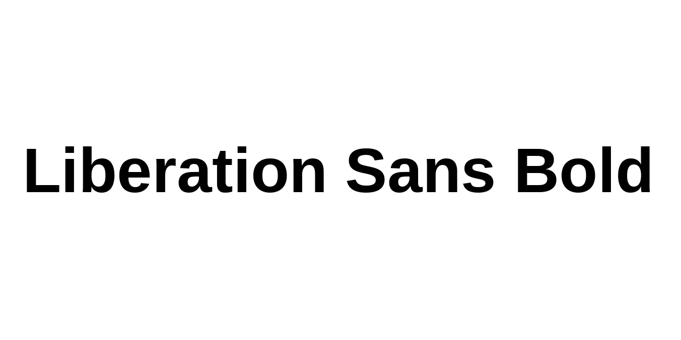 Liberation Sans Bold Font Preview