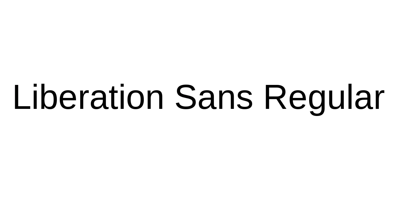Liberation Sans Regular Font Preview