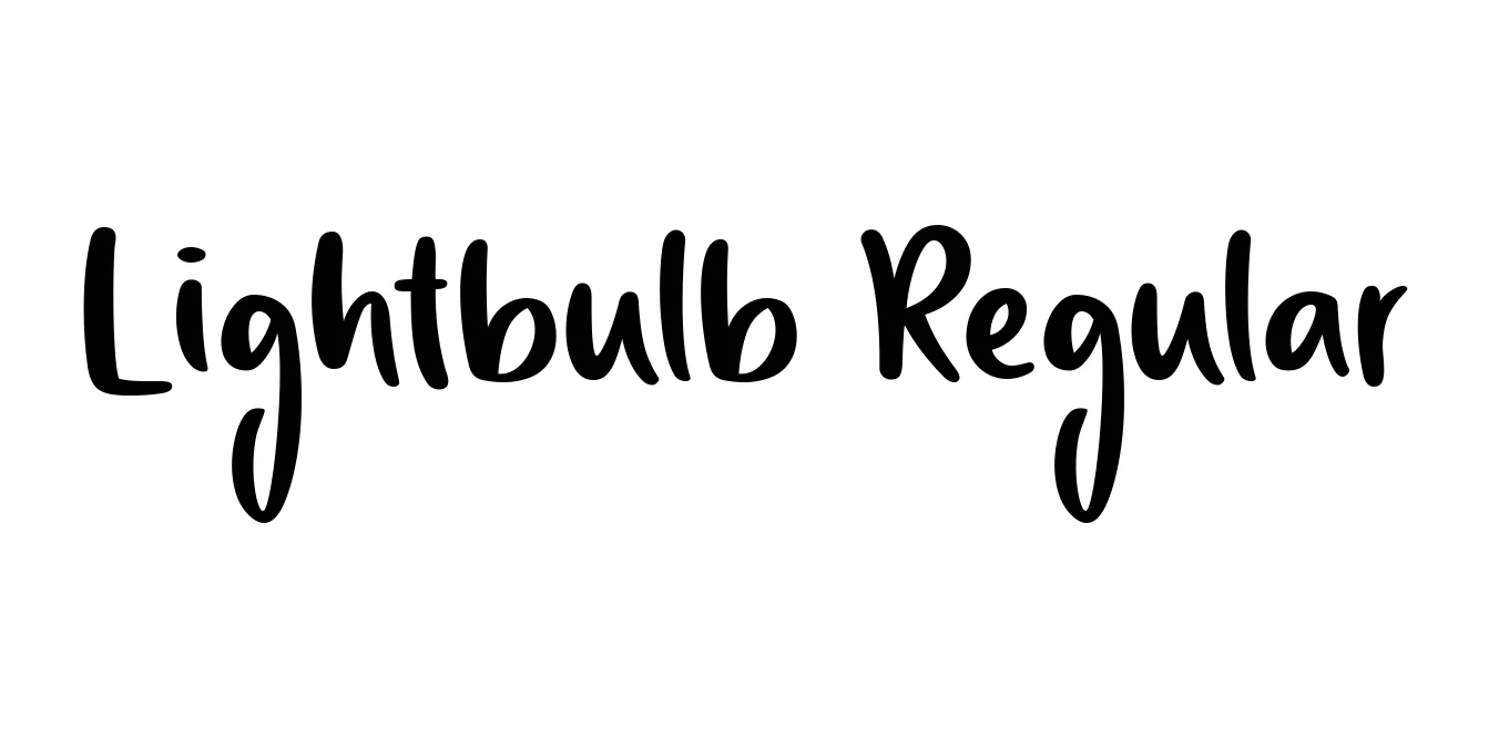 Lightbulb Regular Font Preview