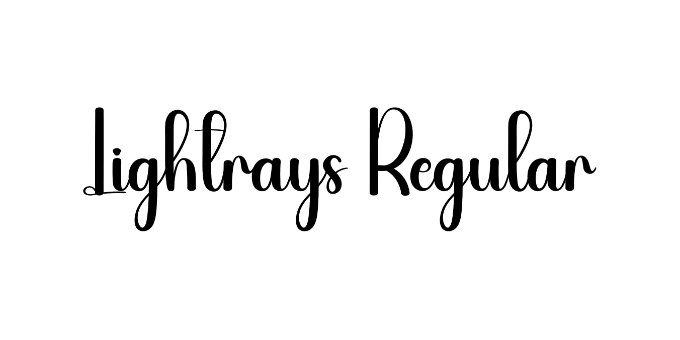 Lightrays Regular Font Preview