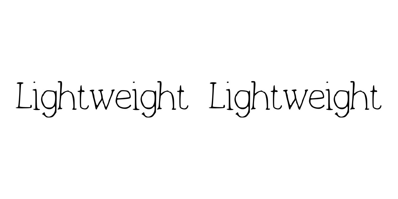 Lightweight Lightweight Font Preview