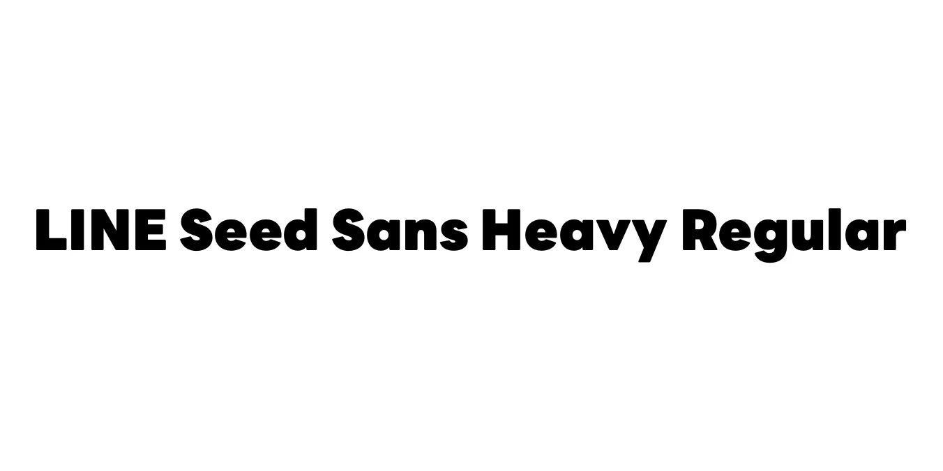 LINE Seed Sans Heavy Regular Font Preview