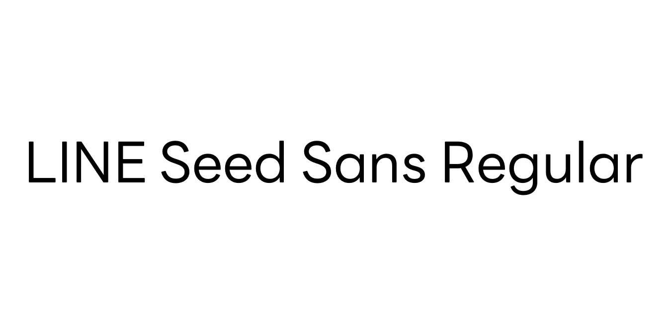 LINE Seed Sans Regular Font Preview