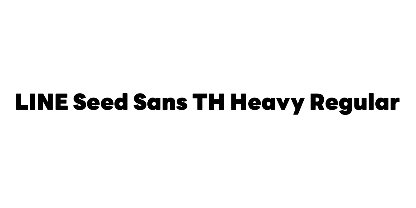 LINE Seed Sans TH Heavy Regular Font Preview