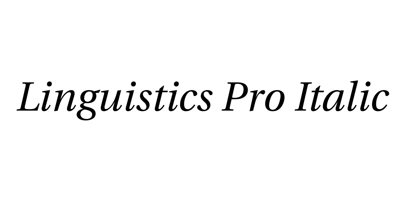 Linguistics Pro Italic Font Preview