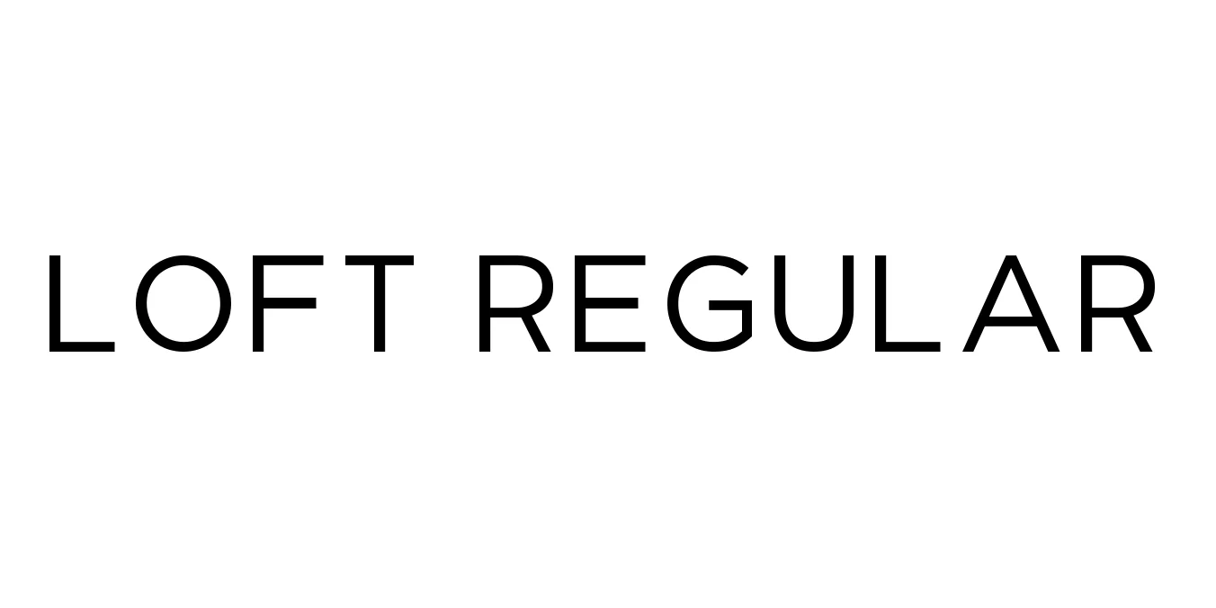 Loft Regular Font Preview