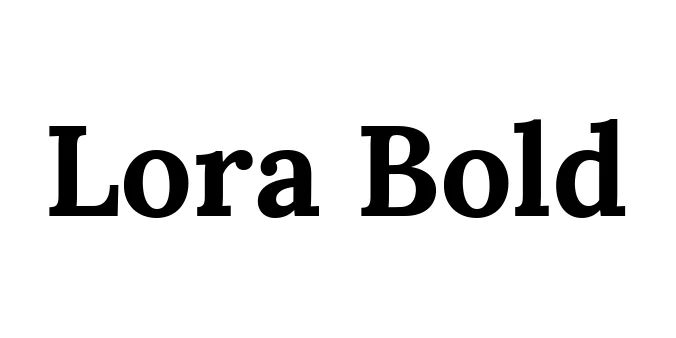 Lora Bold Font Preview