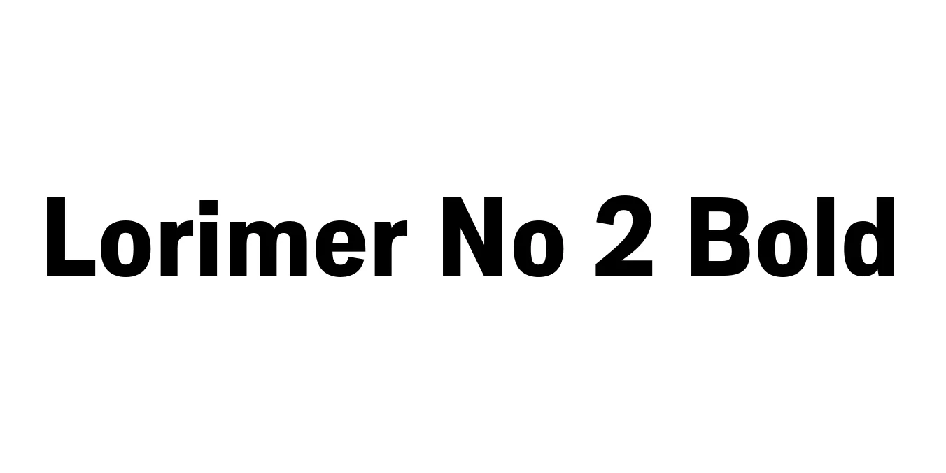 Lorimer No 2 Bold Font Preview