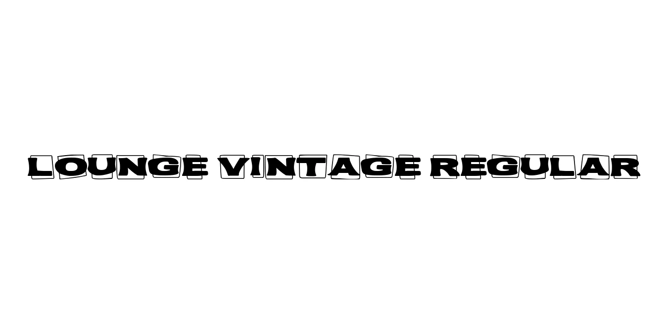 Lounge Vintage Regular Font Preview