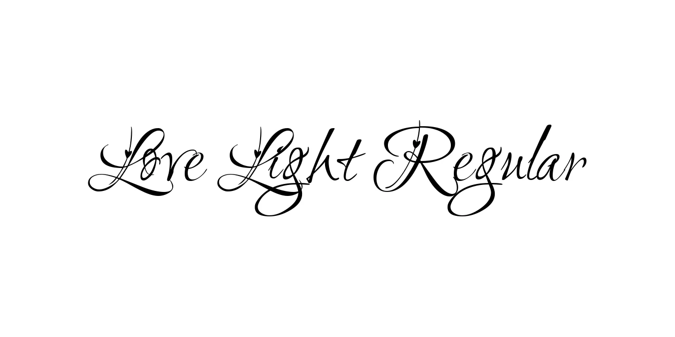 Love Light Regular Font Preview