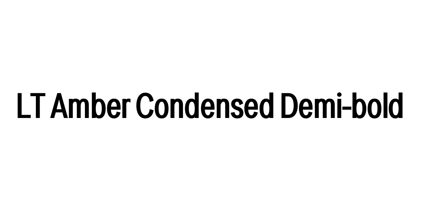 LT Amber Condensed Demi-bold Font Preview