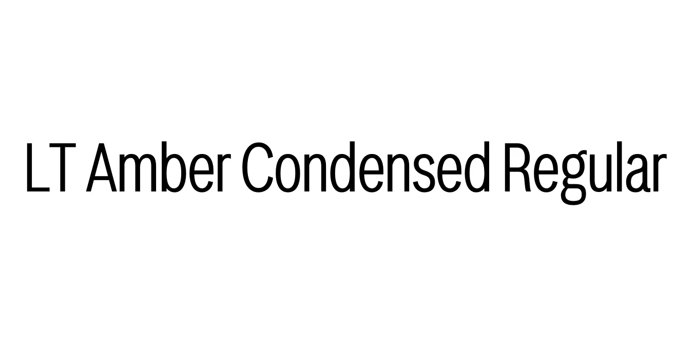 LT Amber Condensed Regular Font Preview