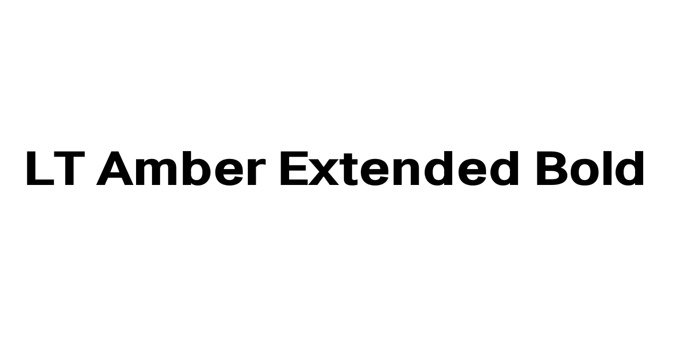 LT Amber Extended Bold Font Preview
