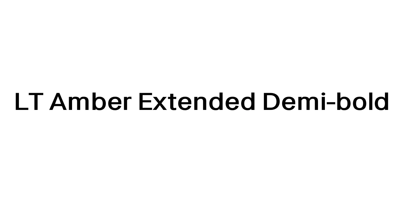 LT Amber Extended Demi-bold Font Preview