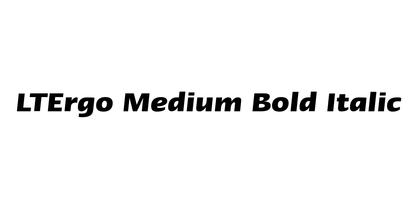 LTErgo Medium Bold Italic Font Preview