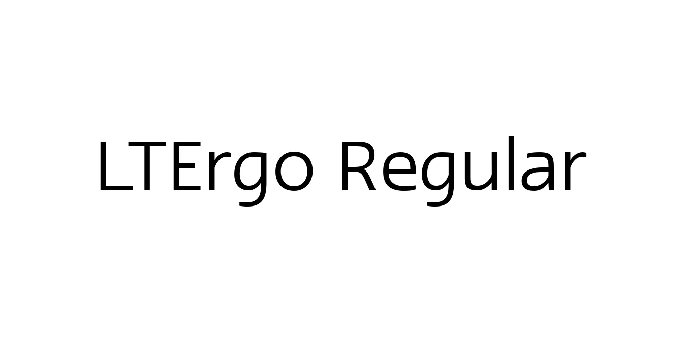 LTErgo Regular Font Preview