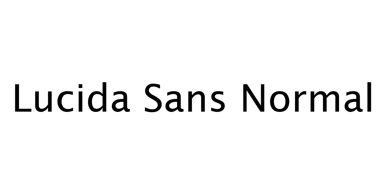 Lucida Sans Normal Font Preview
