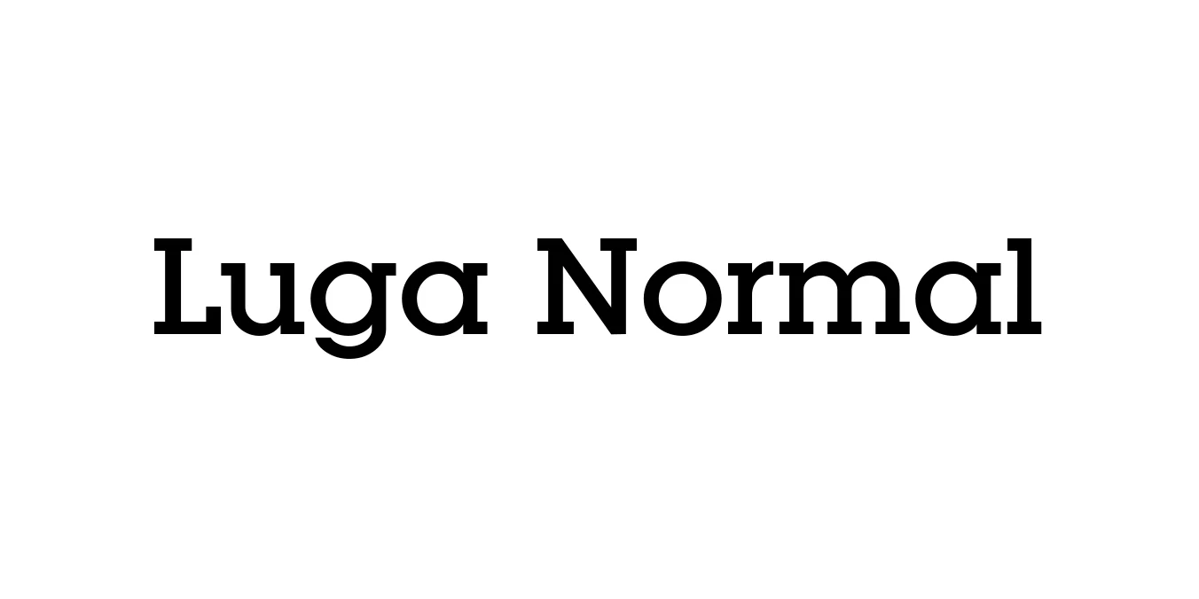Luga Normal Font Preview