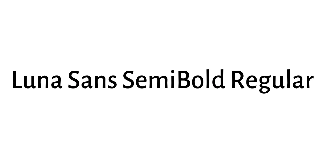 Luna Sans SemiBold Regular Font Preview