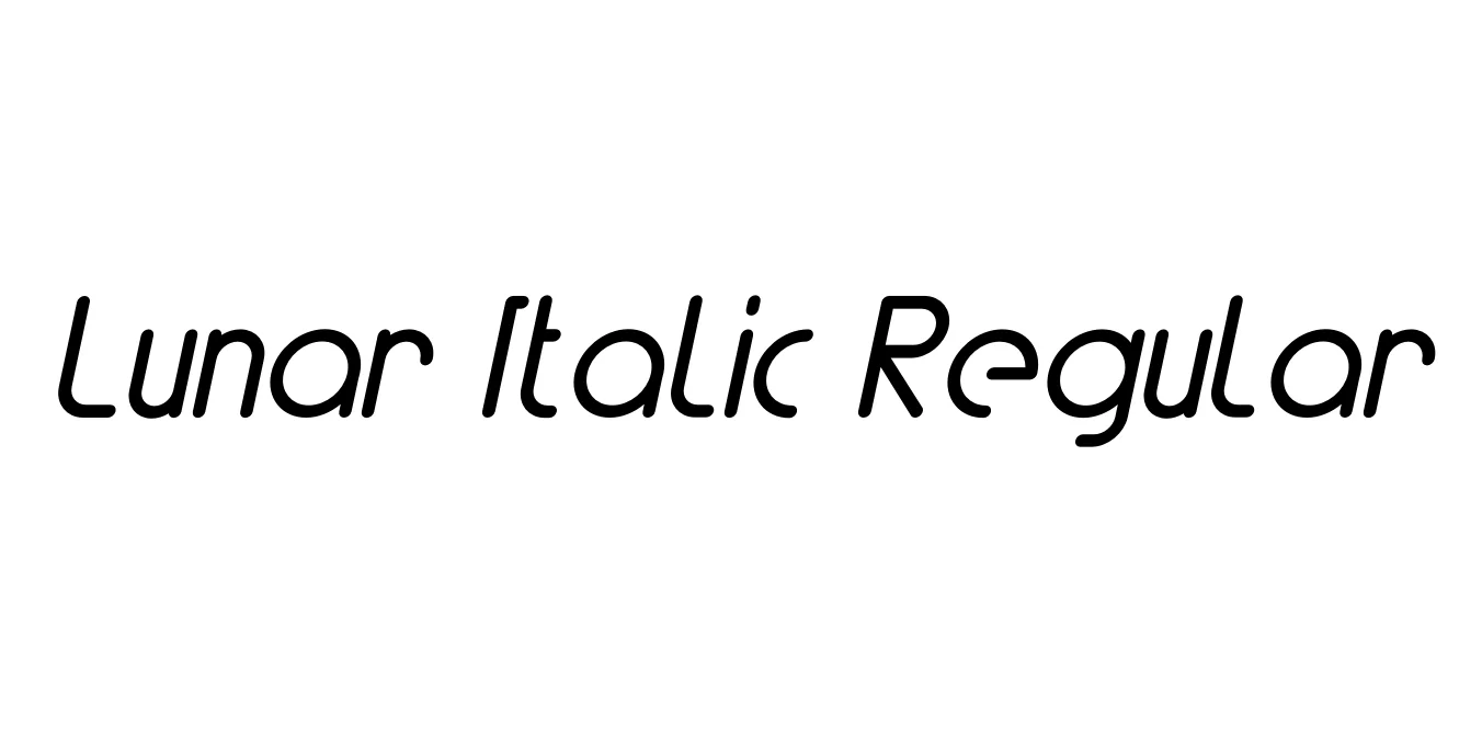 Lunar Italic Regular Font Preview