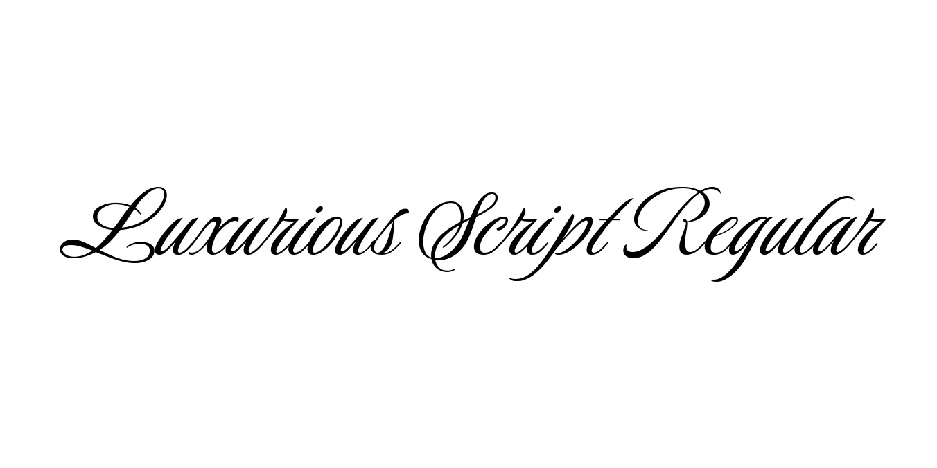 Luxurious Script Regular Font Preview
