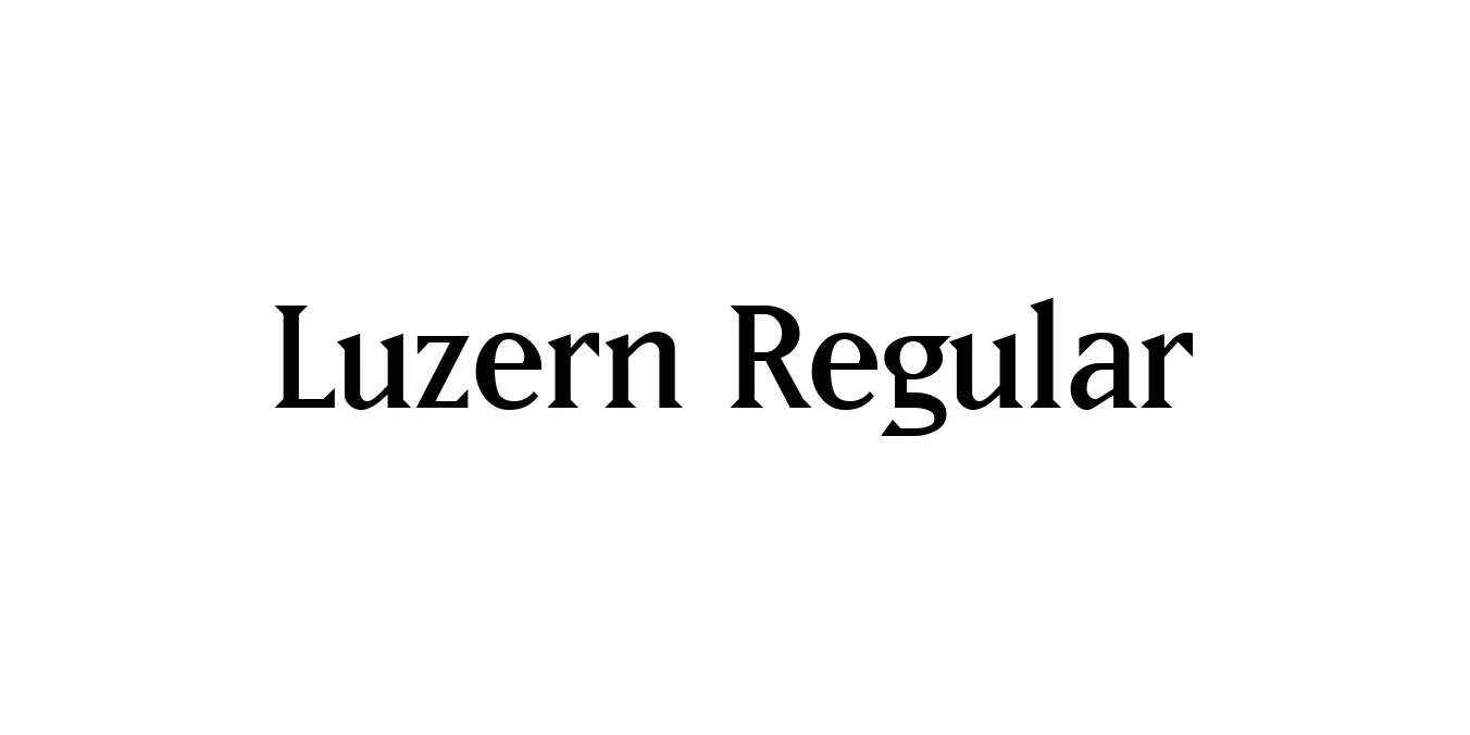 Luzern Regular Font Preview