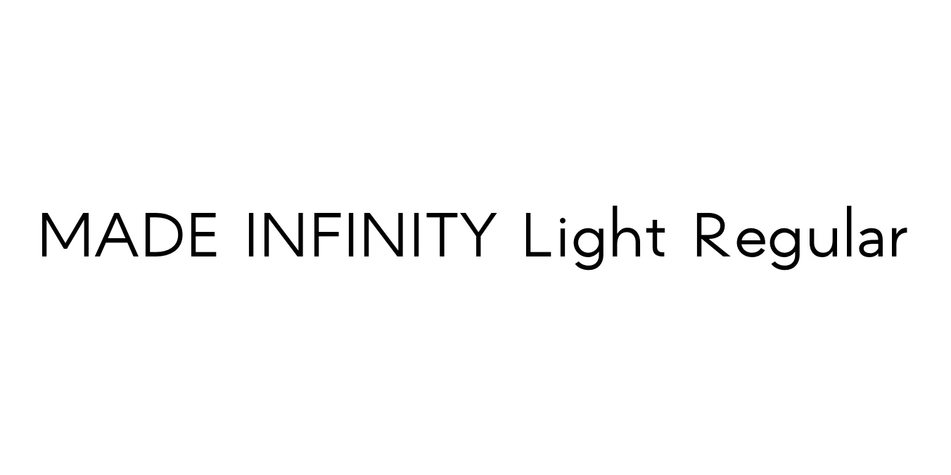 MADE INFINITY Light Regular Font Preview