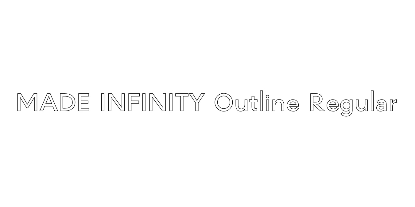 MADE INFINITY Outline Regular Font Preview
