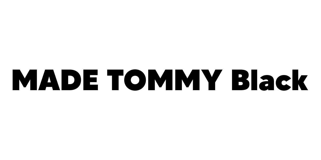MADE TOMMY Black Font Preview