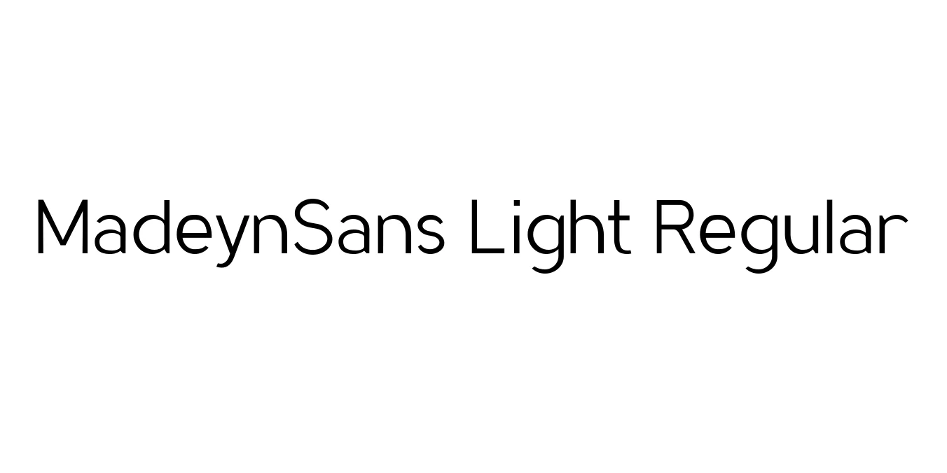 MadeynSans Light Regular Font Preview