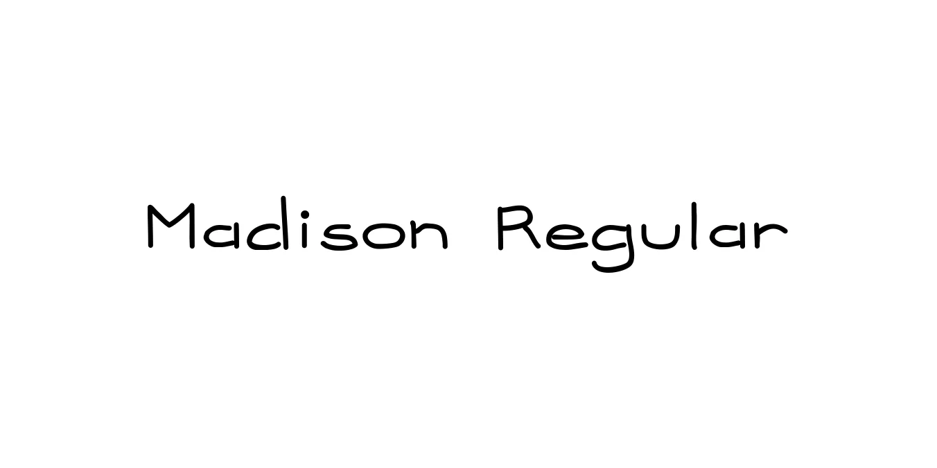 Madison Regular Font Preview
