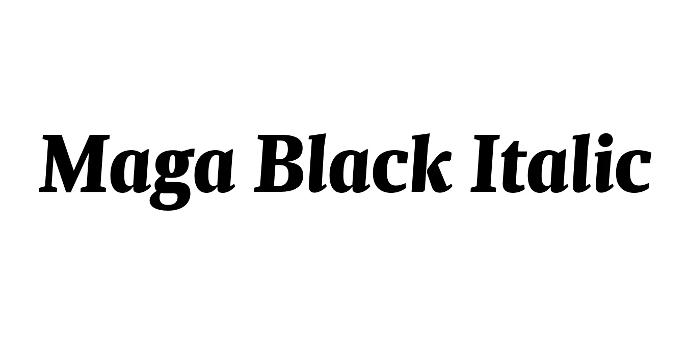 Maga Black Italic Font Preview