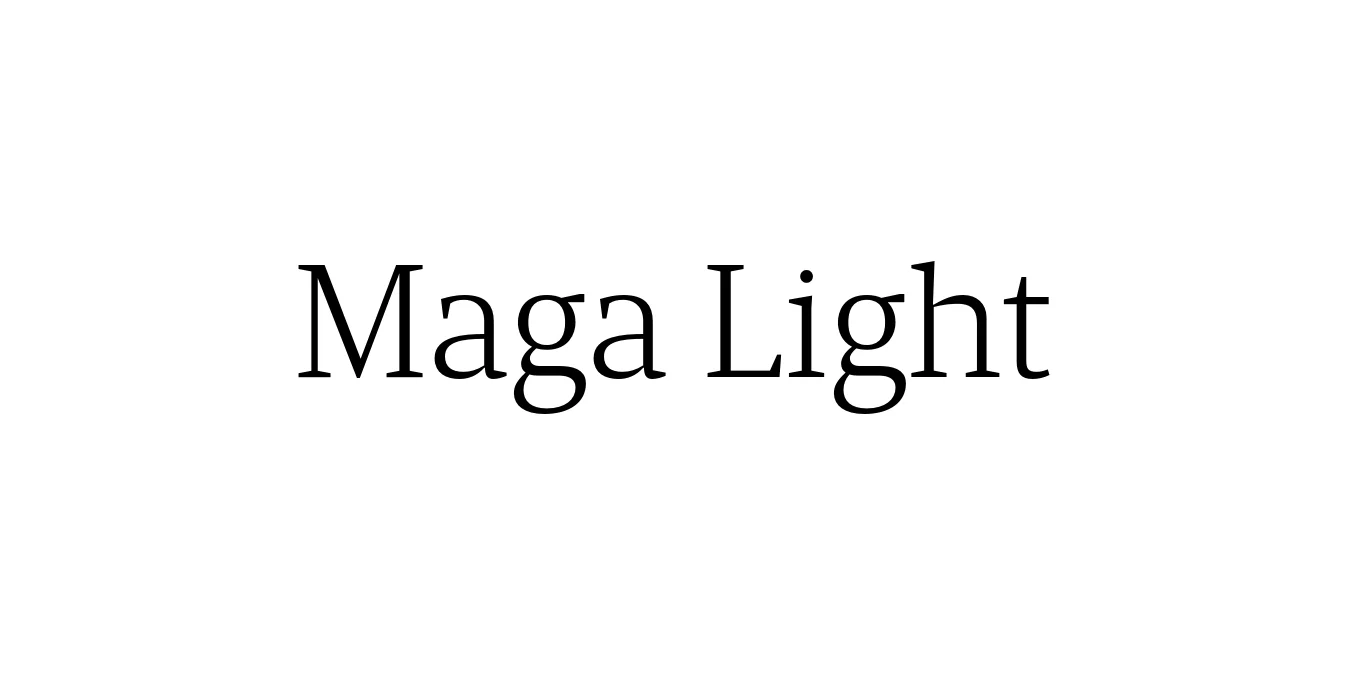 Maga Light Font Preview