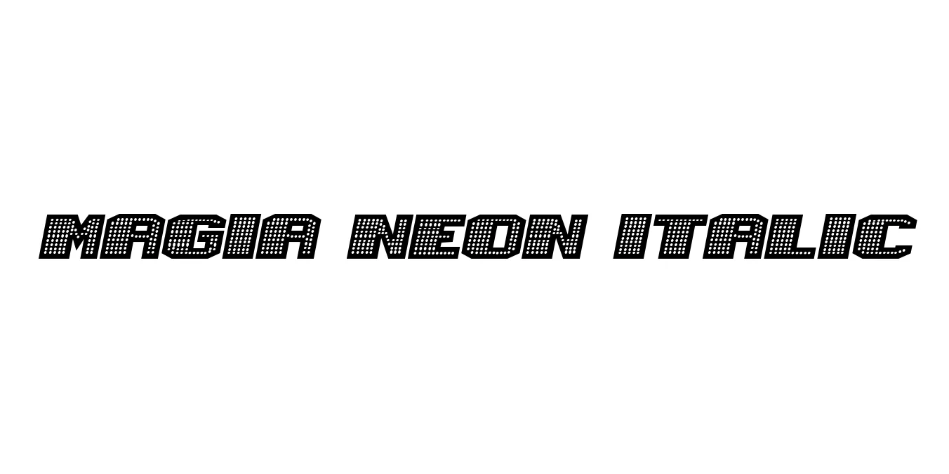 Magia Neon Italic Font Preview