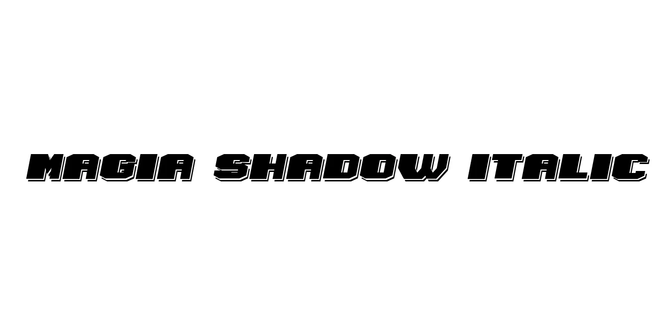 Magia Shadow Italic Font Preview
