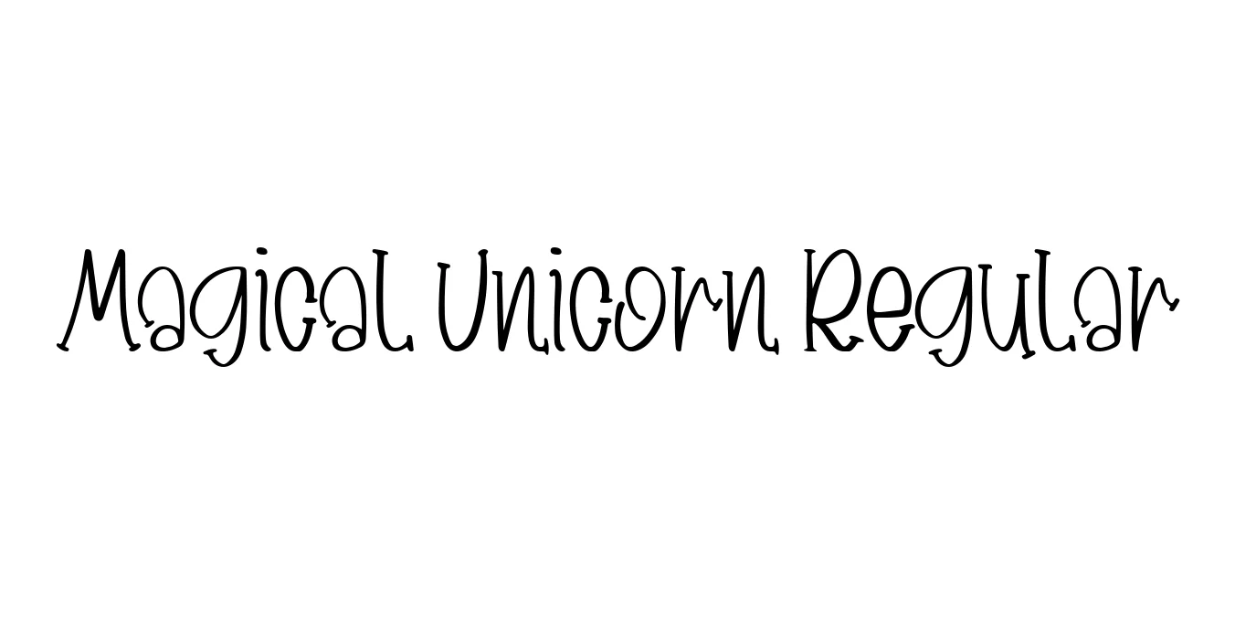 Magical Unicorn Regular Font Preview