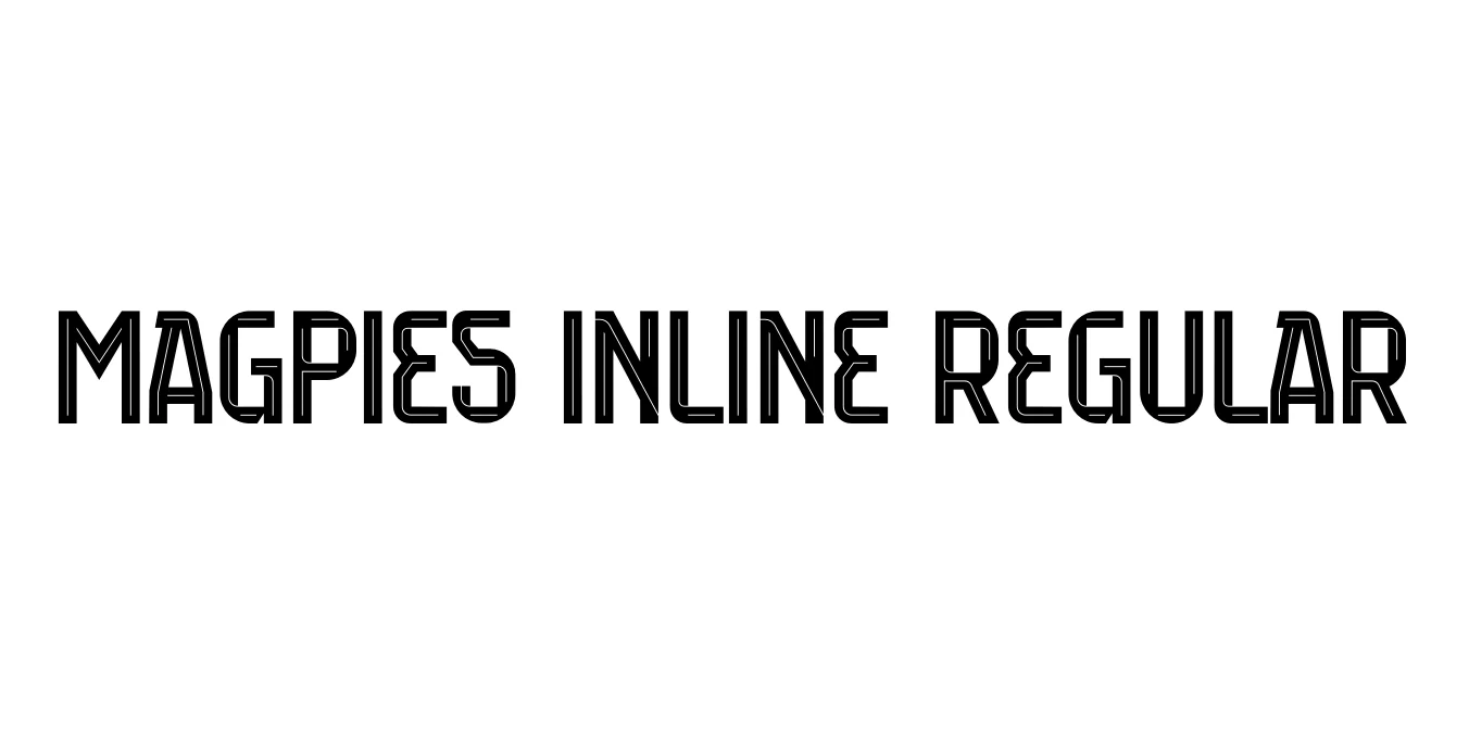 Magpies Inline Regular Font Preview
