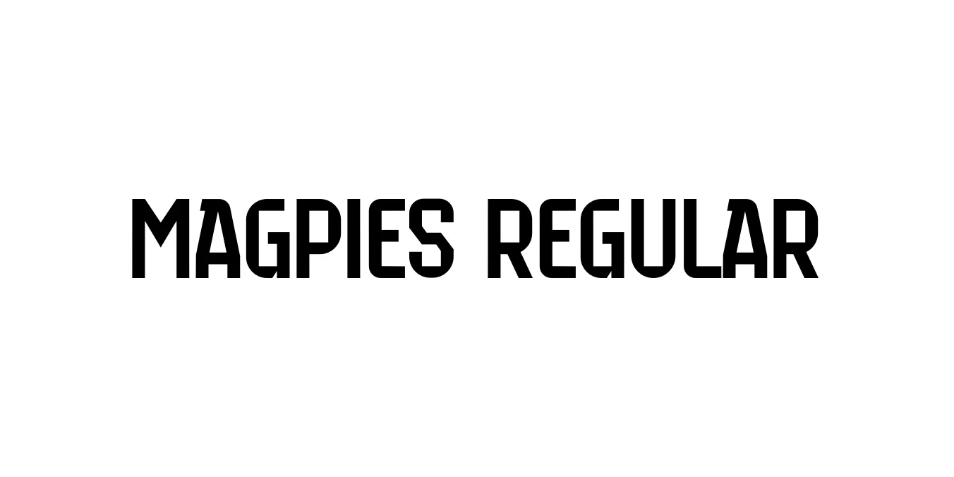 Magpies Regular Font Preview
